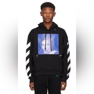 OFF-WHITE black diagonal bernini over hoodie